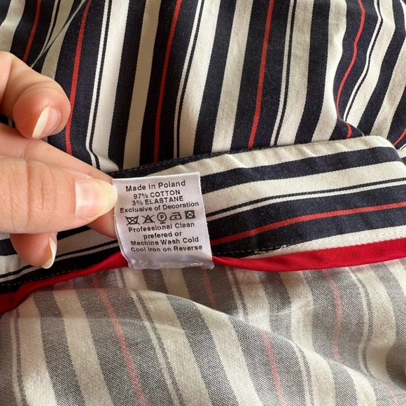 PALMER HARDING Striped Exaggerated Wide Leg Womens 2/4 Exhale Culotte Pants - Picture 11 of 12